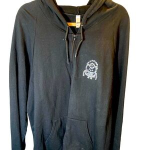 American Apparel California fleece XL Black Hooded Sweater hoodie
